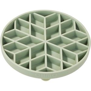 image:imageOHMO Slow Feeder Dogamp Cat Bowl Silicone Puppy Cat Food Bowl with AntiSlip Suction Cup Slow Down Small Dogs Eating Anti Choking SDiamondSage Green