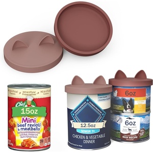 image:imageOHMO 2 Pack Pet Food Can Lids 33 in  85mm Silicone Pet Food Can Lids Covers for 55 oz Cat and Dog Food Cans MarsampCoralMarsCoral