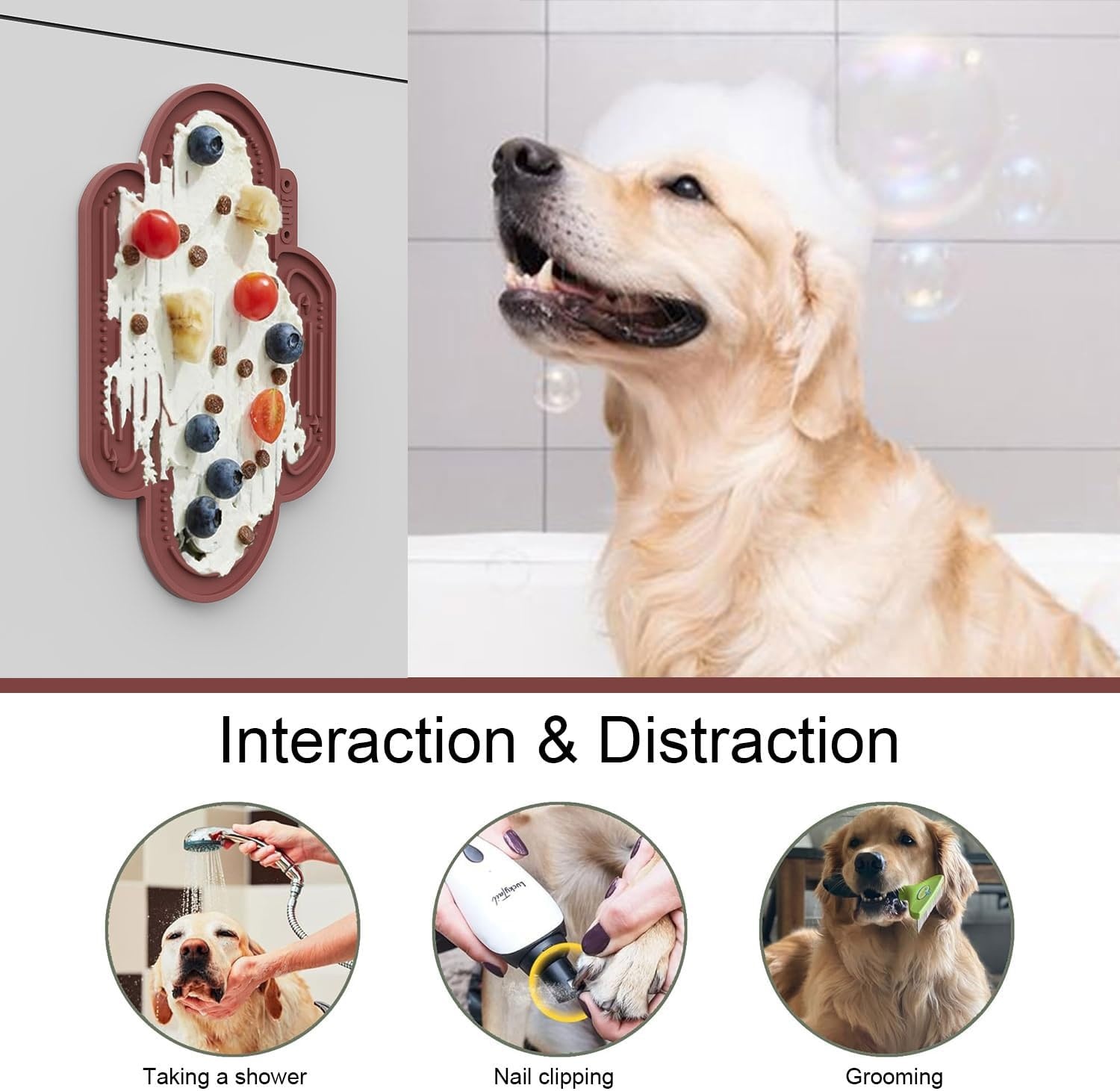 image:imageOHMOCactus Lick Mat for Dogs and Cats2 Pack Easy to Clean Pet Slow Feeder with Suction Cups Licking Pad for Anxiety Relief and Boredom ReductionCactusampLight GreenMarsCoral