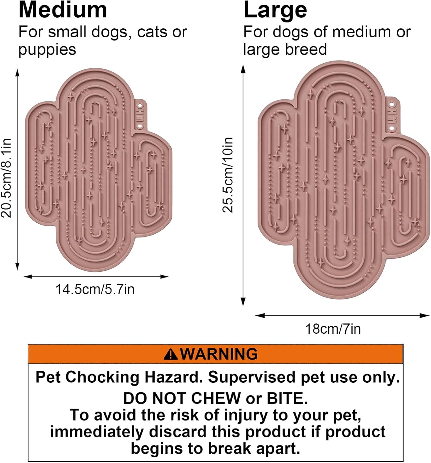 image:imageOHMOCactus Lick Mat for Dogs and Cats2 Pack Easy to Clean Pet Slow Feeder with Suction Cups Licking Pad for Anxiety Relief and Boredom ReductionCactusampLight GreenMarsCoral