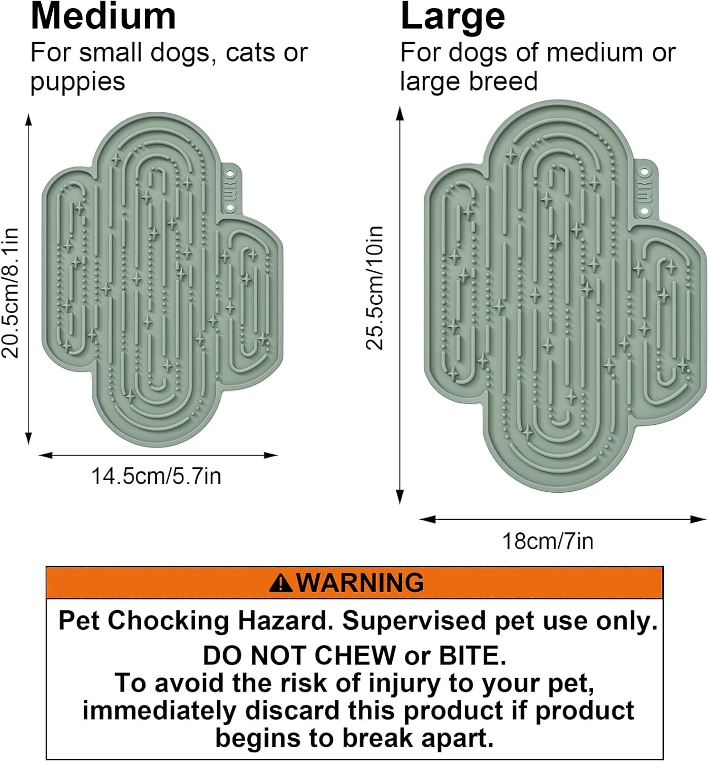 image:imageOHMOCactus Lick Mat for Dogs and Cats2 Pack Easy to Clean Pet Slow Feeder with Suction Cups Licking Pad for Anxiety Relief and Boredom ReductionCactusampLight GreenLight GreenCamo Green