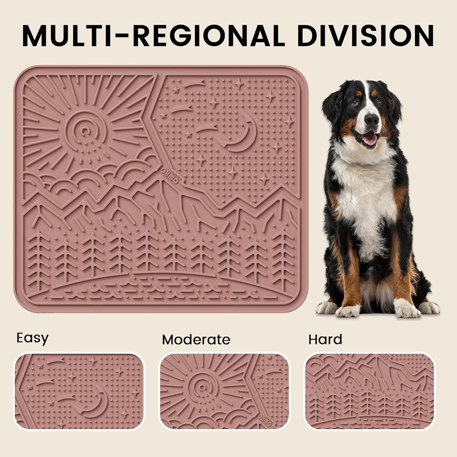 image:imageOHMO Lick Mat for Dogs and Cats Large2 Pack Nature Design Easy to Clean Pet Slow Feeder with Suction Cups for Anxiety Relief and Boredom ReductionOliveSage GreenCoral