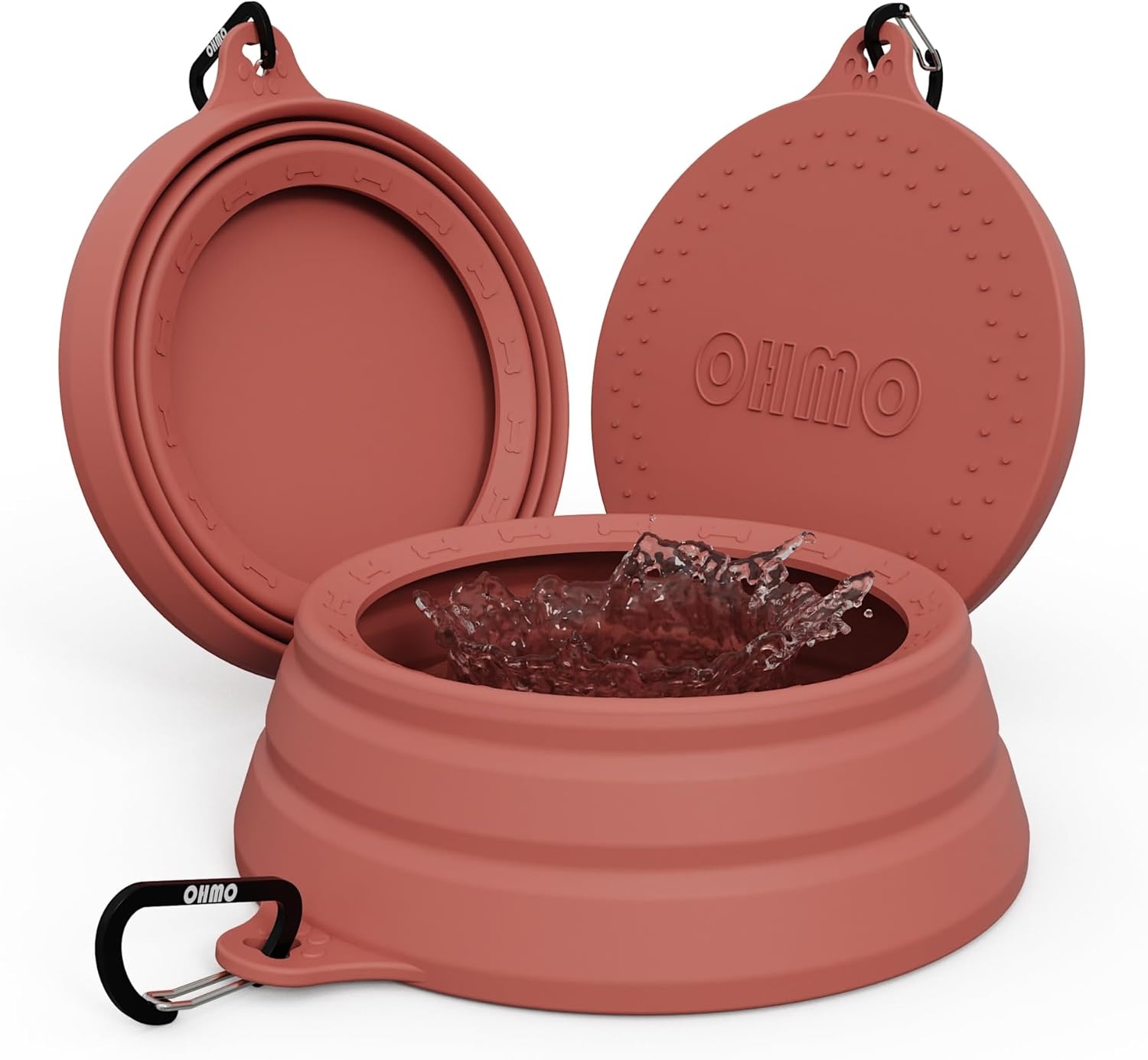 image:imageOHMO Spill Proof Collapsible Dog Water Bowl Large 34oz for Cars No Splash Portable Bowls for Dog Travel Pet Essentials for Road Trips Cat Travel AccessoriesErythrinus